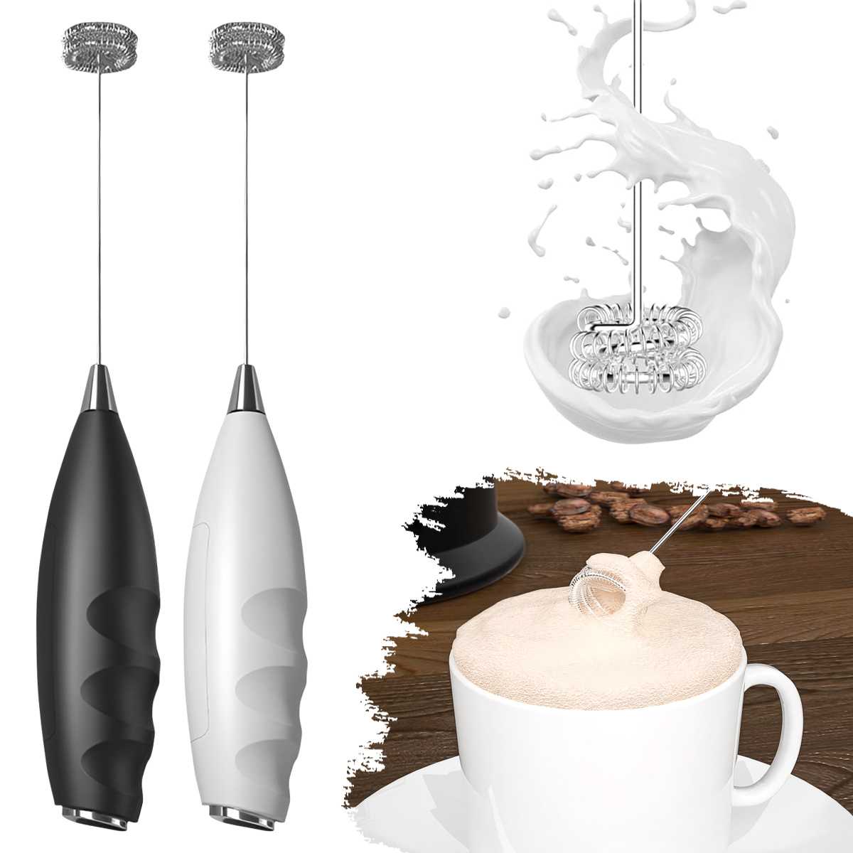 Kitchen Gadgets Blender - Montalatte Elettrico per Caffè, Frullino Elettrico